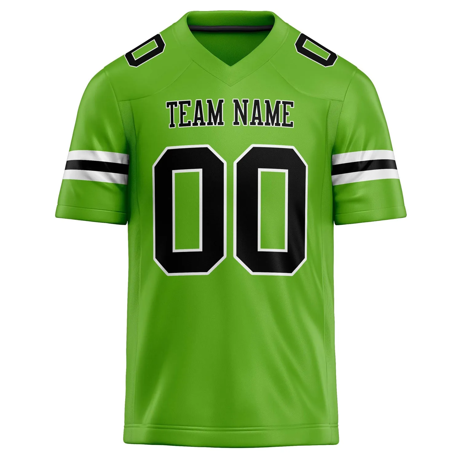 Custom Neon Green Black Solid Colour Football Jersey sold by Tailorly product image thumbnail 2