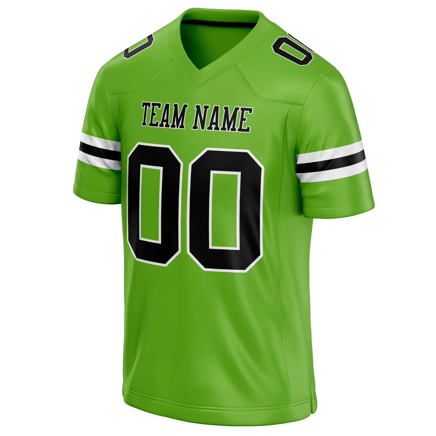 Custom Neon Green Black Solid Colour Football Jersey sold by Tailorly product image thumbnail 3