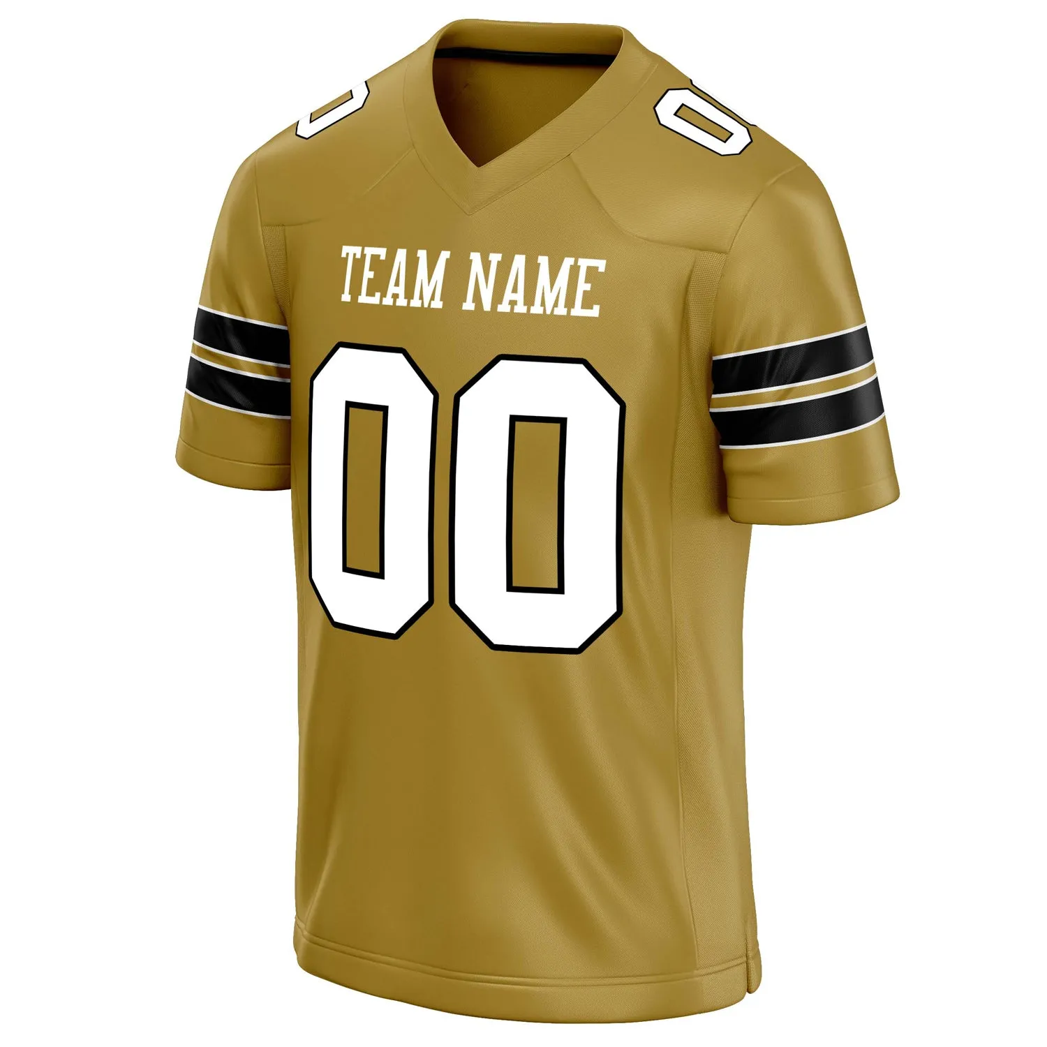 Custom Old Gold White Solid Colour Football Jersey sold by Tailorly product image thumbnail 3