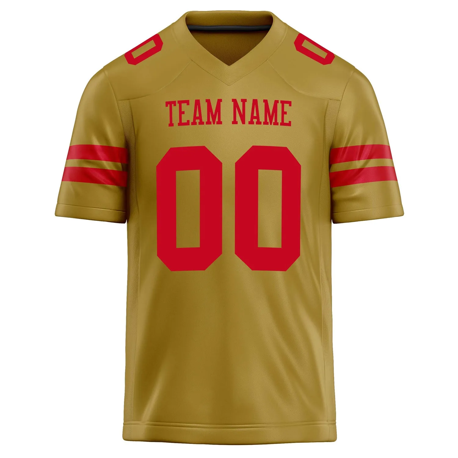 Custom Old Gold red Solid Colour Football Jersey sold by Tailorly product image thumbnail 2