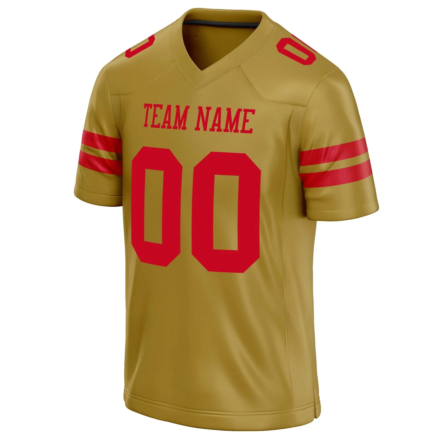 Custom Old Gold red Solid Colour Football Jersey sold by Tailorly product image thumbnail 3