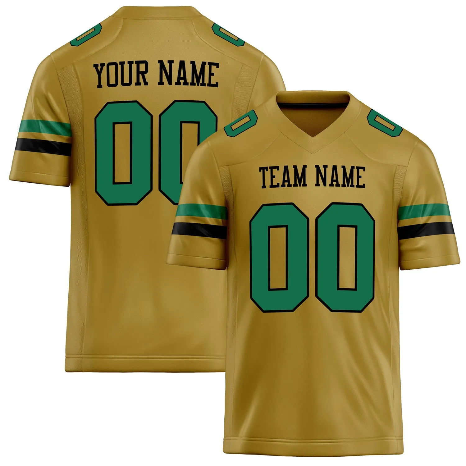 Custom Old Gold green Solid Colour Football Jersey sold by Tailorly