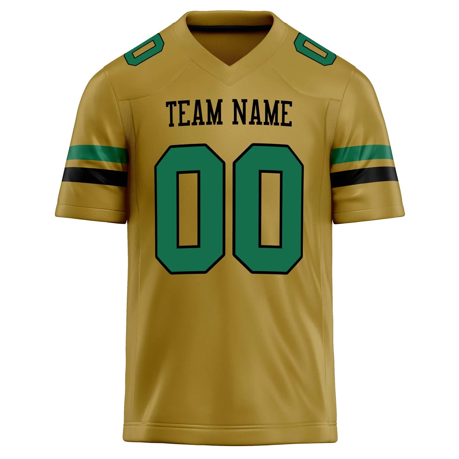 Custom Old Gold green Solid Colour Football Jersey sold by Tailorly product image thumbnail 2