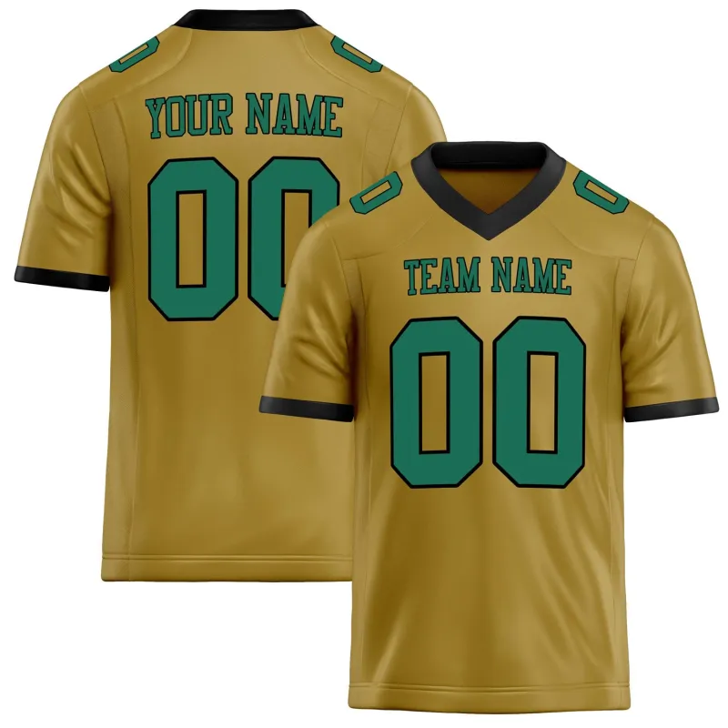 Custom Old Gold green Solid Colour Football Jersey sold by Tailorly