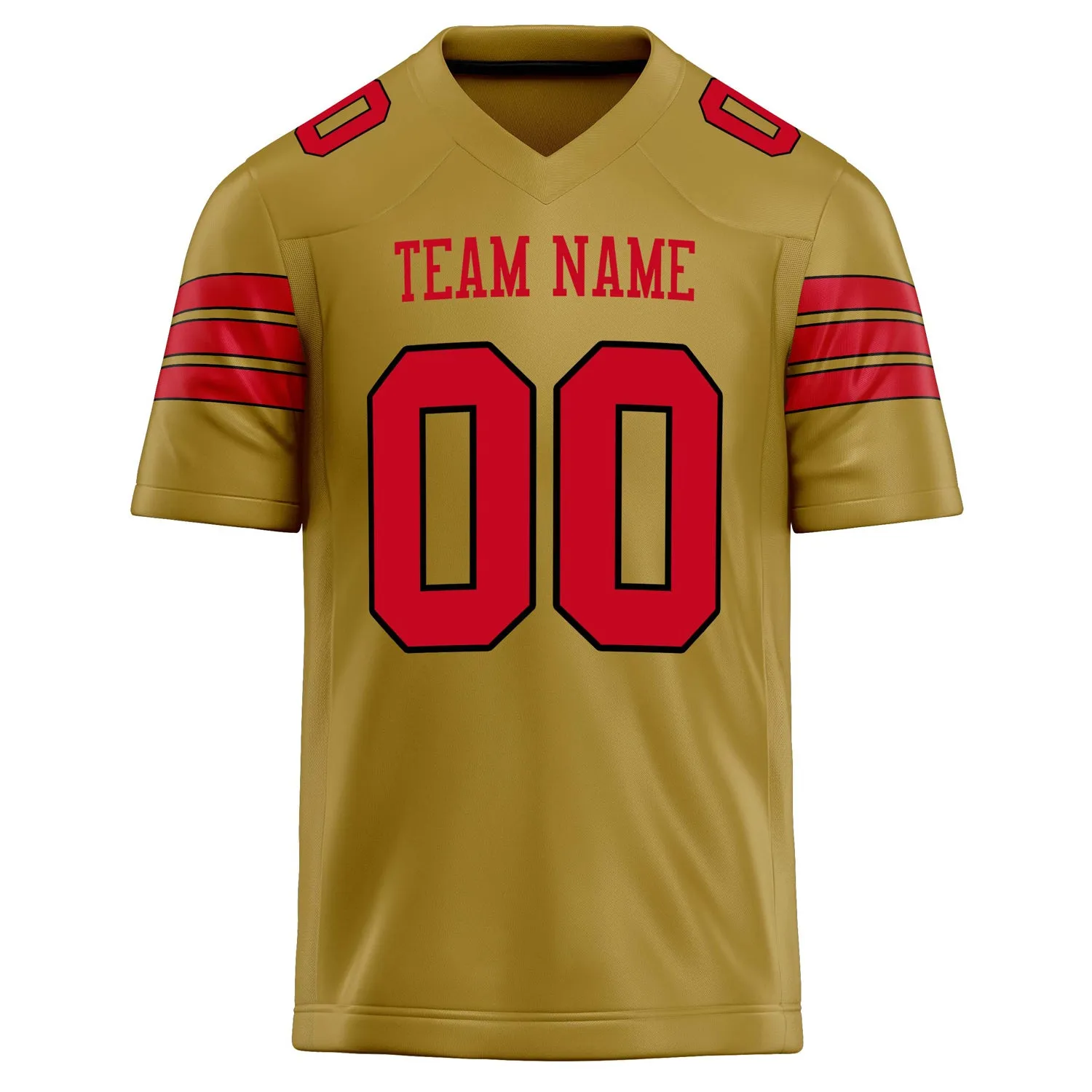 Custom Old Gold red Solid Colour Football Jersey sold by Tailorly product image thumbnail 2
