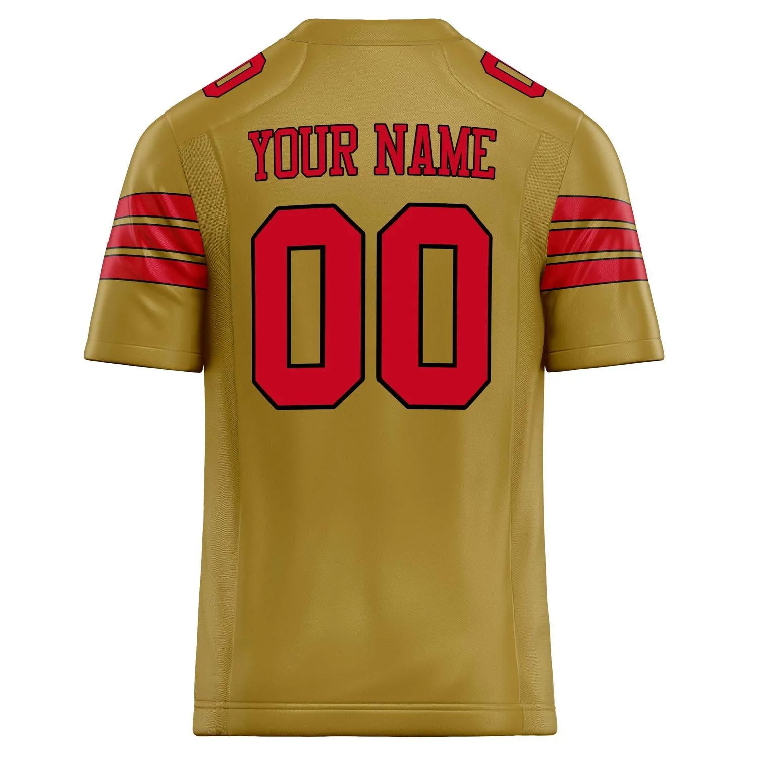 Custom Old Gold red Solid Colour Football Jersey sold by Tailorly product image thumbnail 4