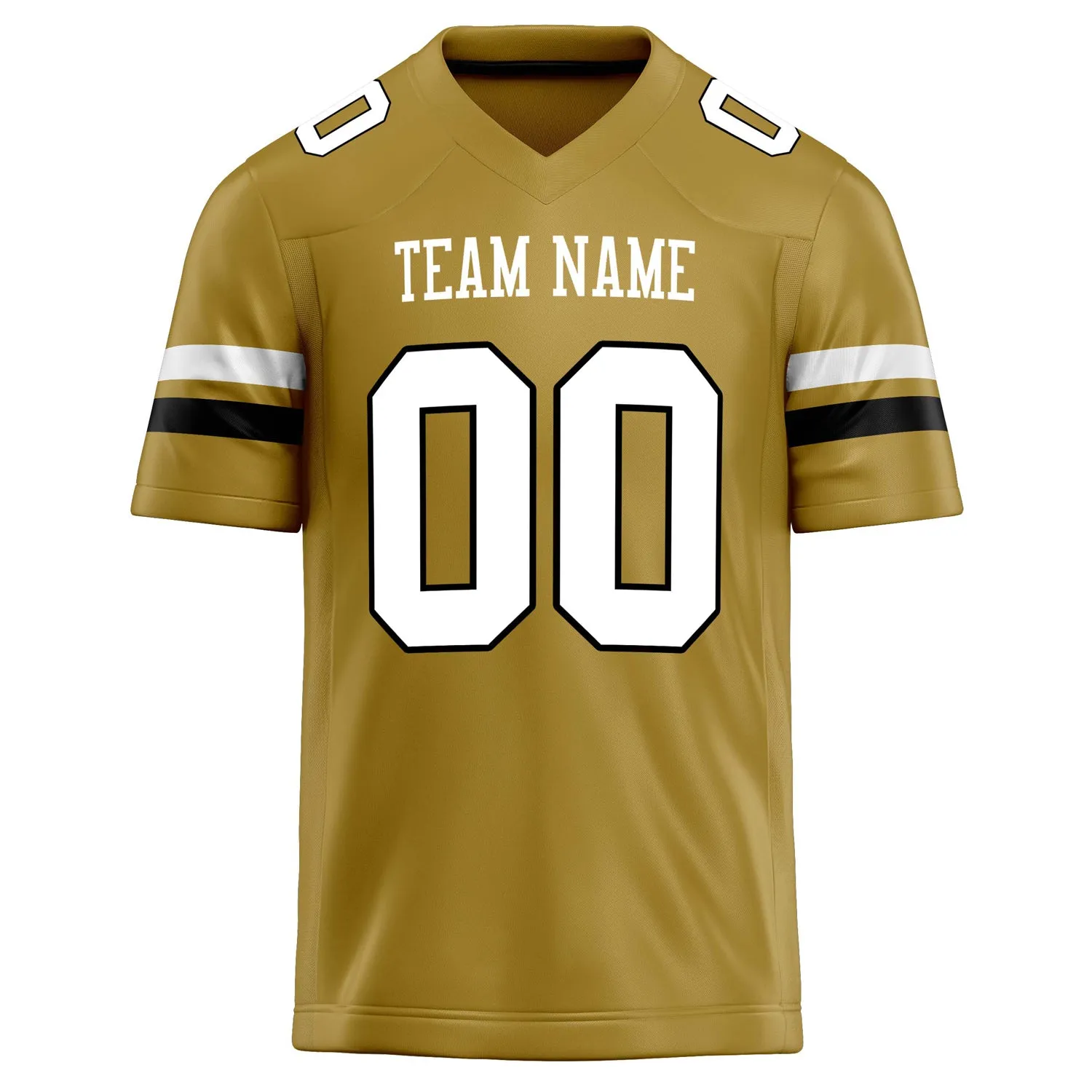 Custom Old Gold White Solid Colour Football Jersey sold by Tailorly product image thumbnail 2