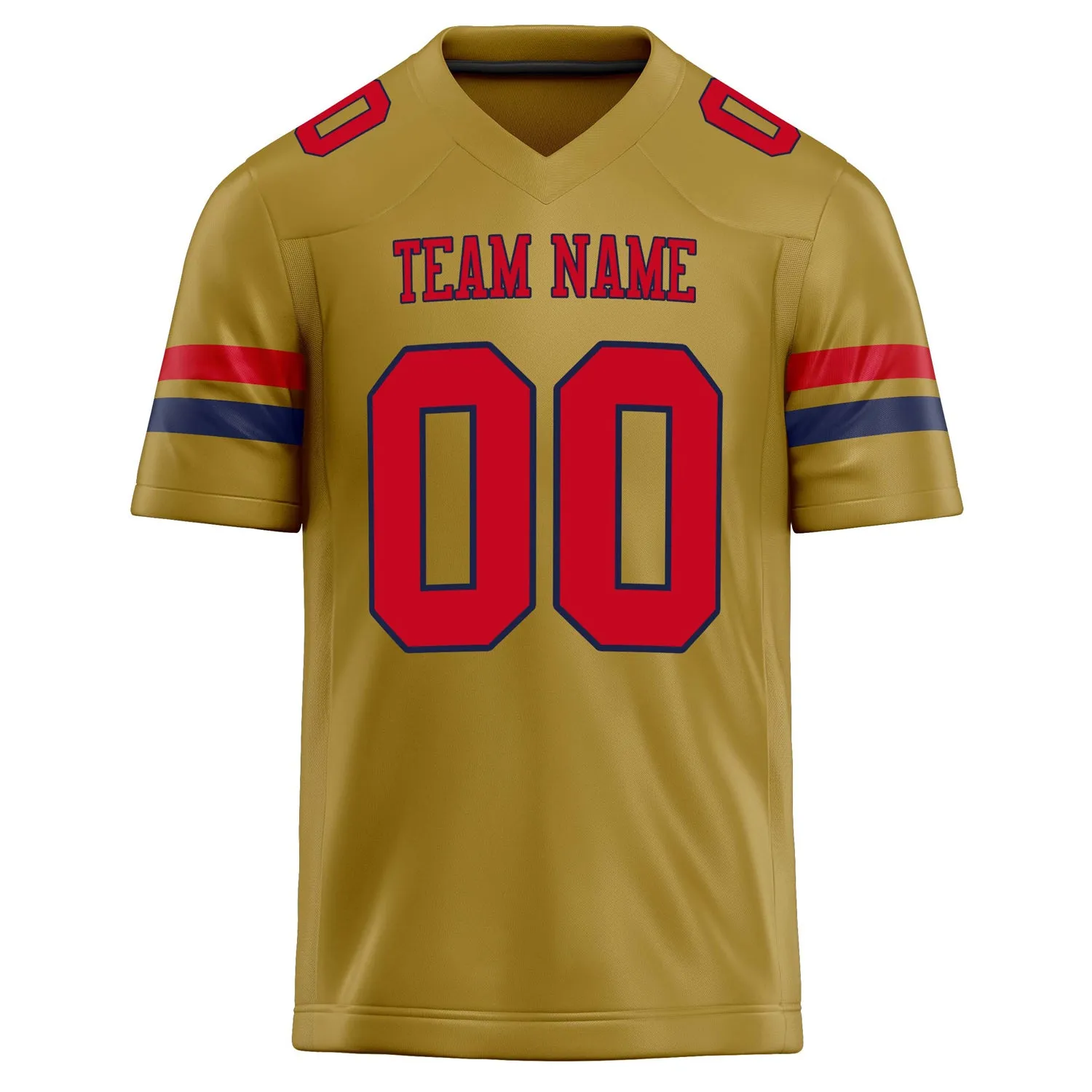 Custom Old Gold red Solid Colour Football Jersey sold by Tailorly product image thumbnail 2