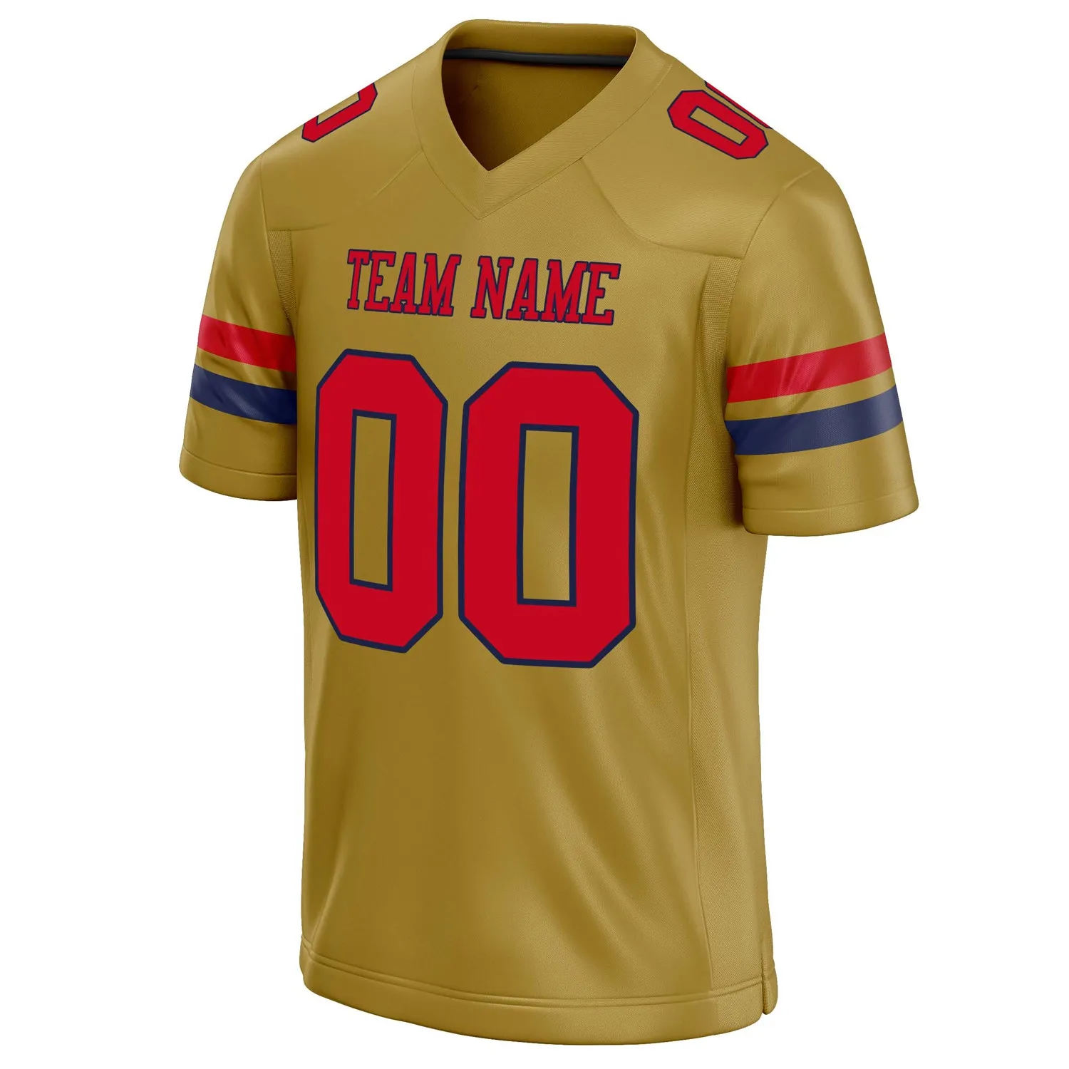 Custom Old Gold red Solid Colour Football Jersey sold by Tailorly product image thumbnail 3