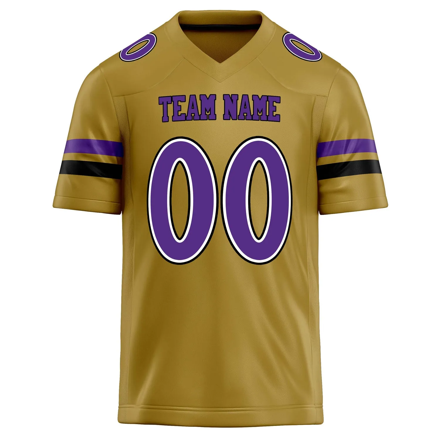 Custom Old Gold Purple Solid Colour Football Jersey sold by Tailorly product image thumbnail 2