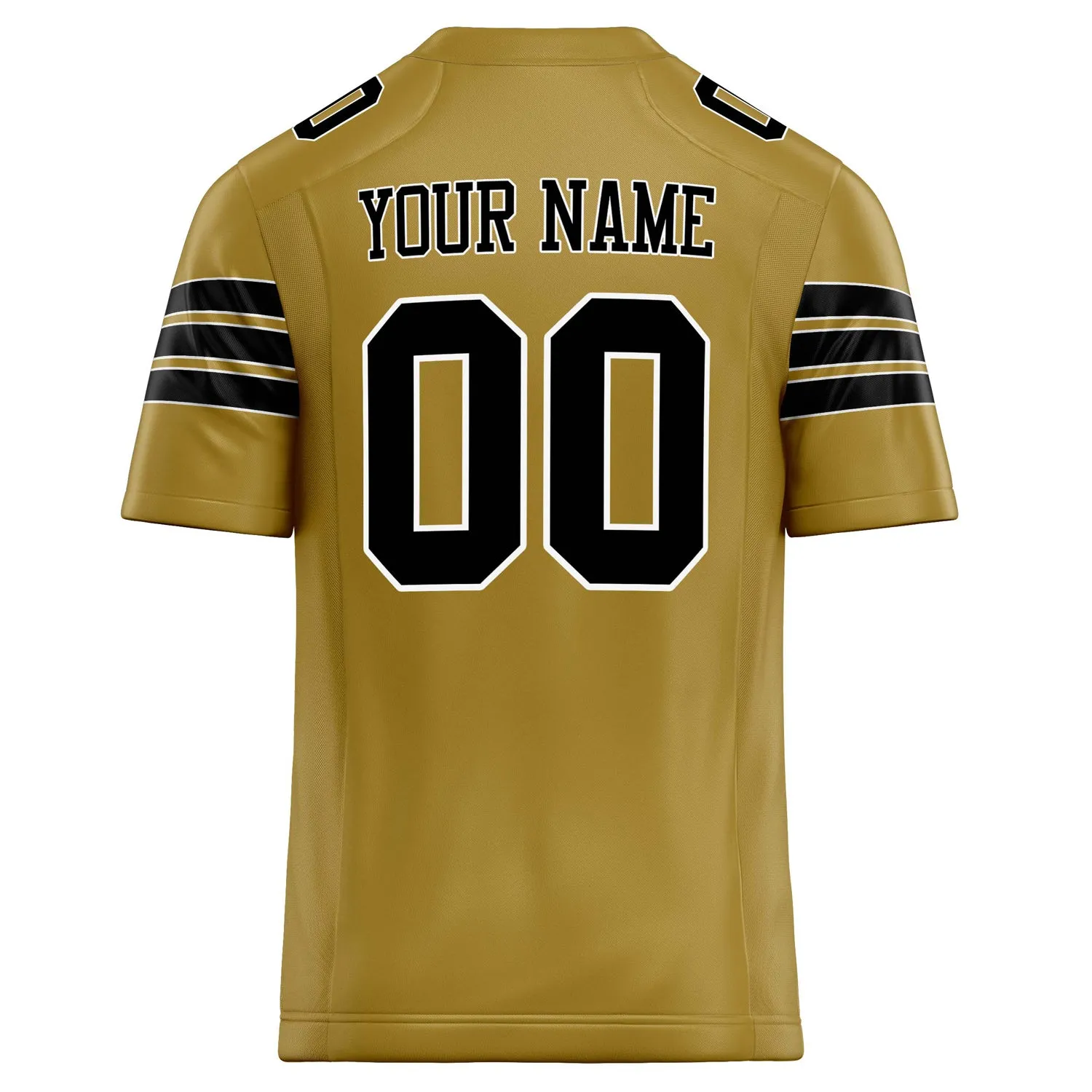 Custom Old Gold Black Solid Colour Football Jersey sold by Tailorly product image thumbnail 4