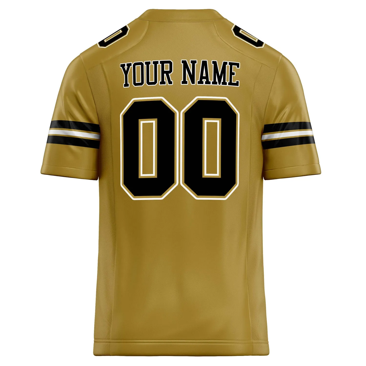 Custom Old Gold Black Solid Colour Football Jersey sold by Tailorly product image thumbnail 4