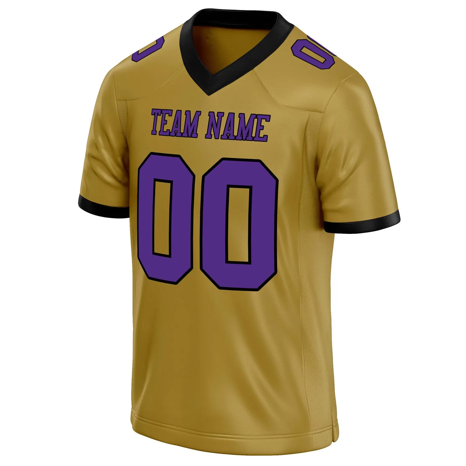 Custom Old Gold Purple Solid Colour Football Jersey sold by Tailorly product image thumbnail 3