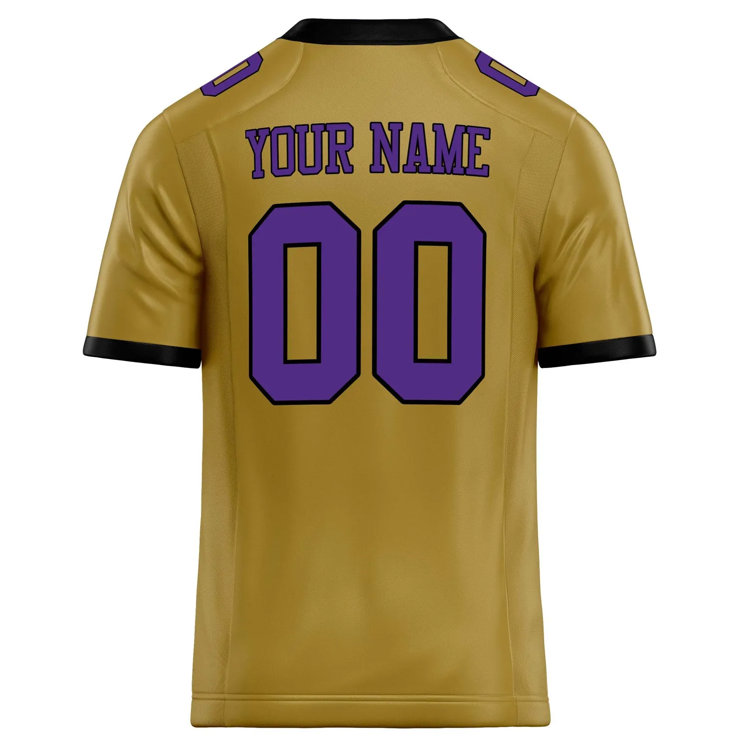 Custom Old Gold Purple Solid Colour Football Jersey sold by Tailorly product image thumbnail 4