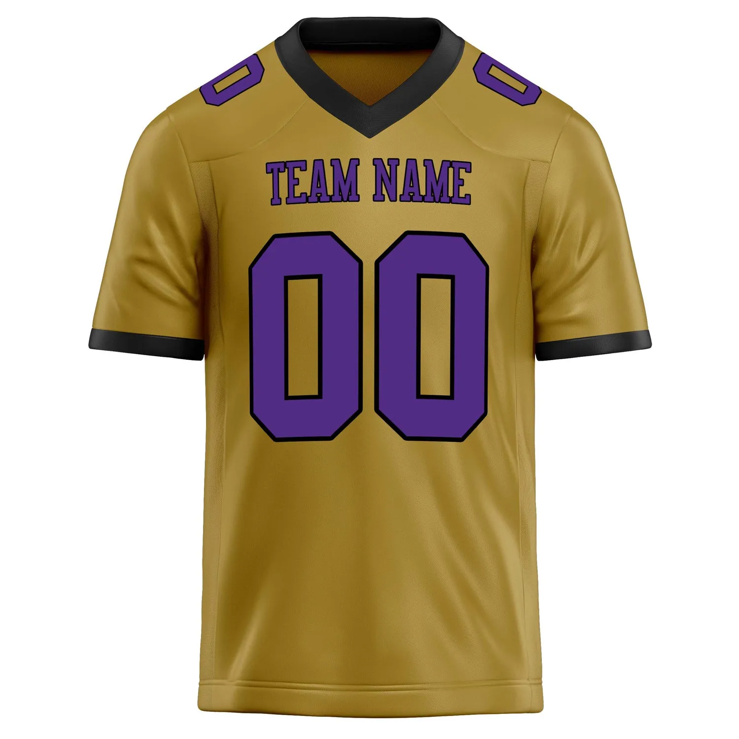 Custom Old Gold Purple Solid Colour Football Jersey sold by Tailorly product image thumbnail 2