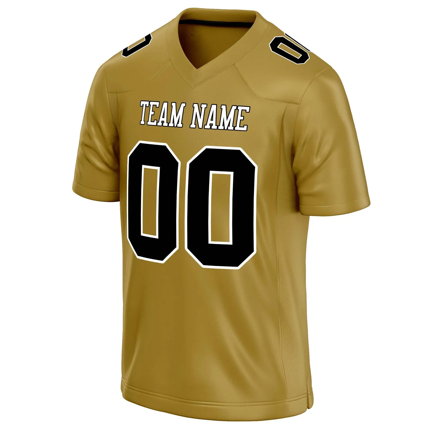 Custom Old Gold Black Solid Colour Football Jersey sold by Tailorly product image thumbnail 3