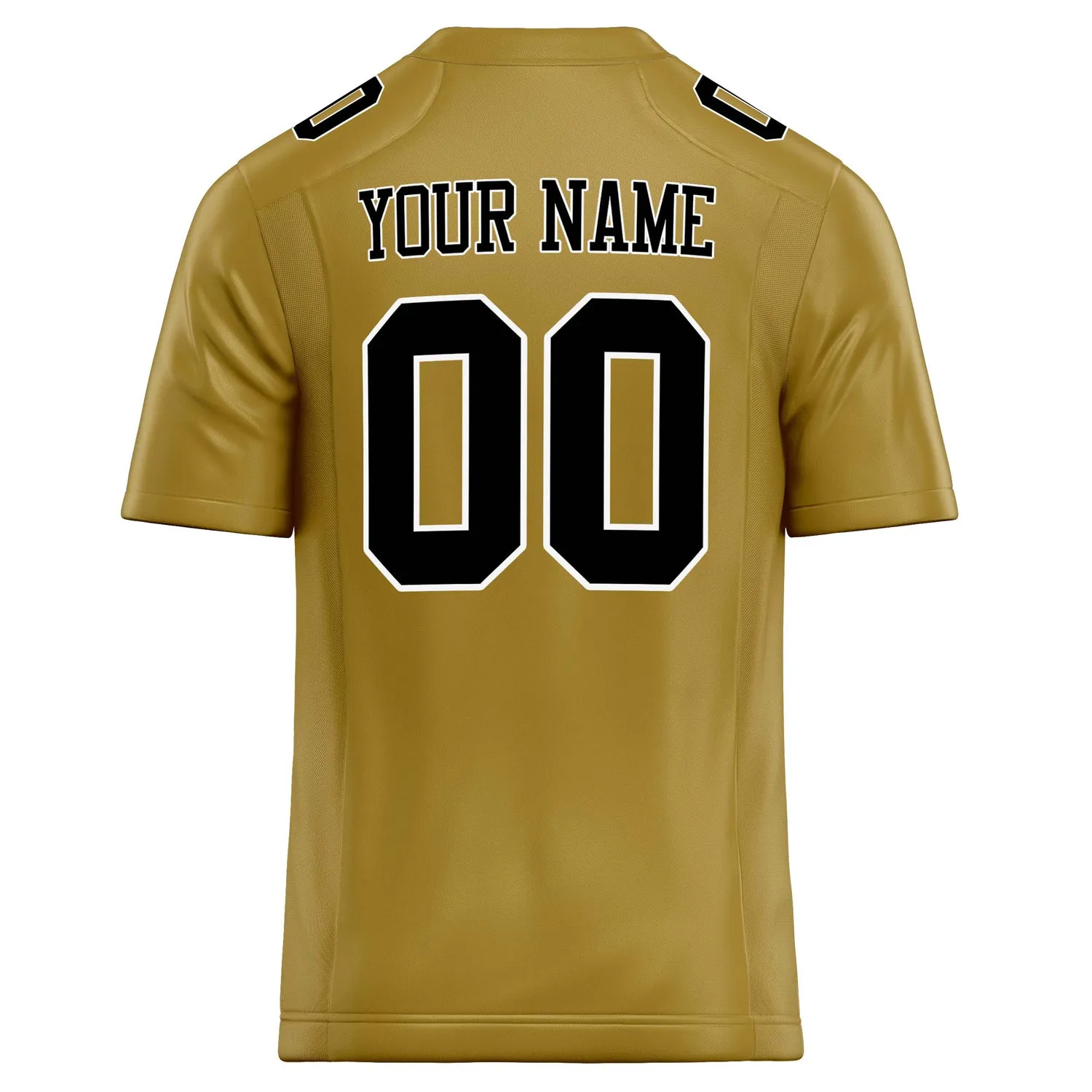 Custom Old Gold Black Solid Colour Football Jersey sold by Tailorly product image thumbnail 4