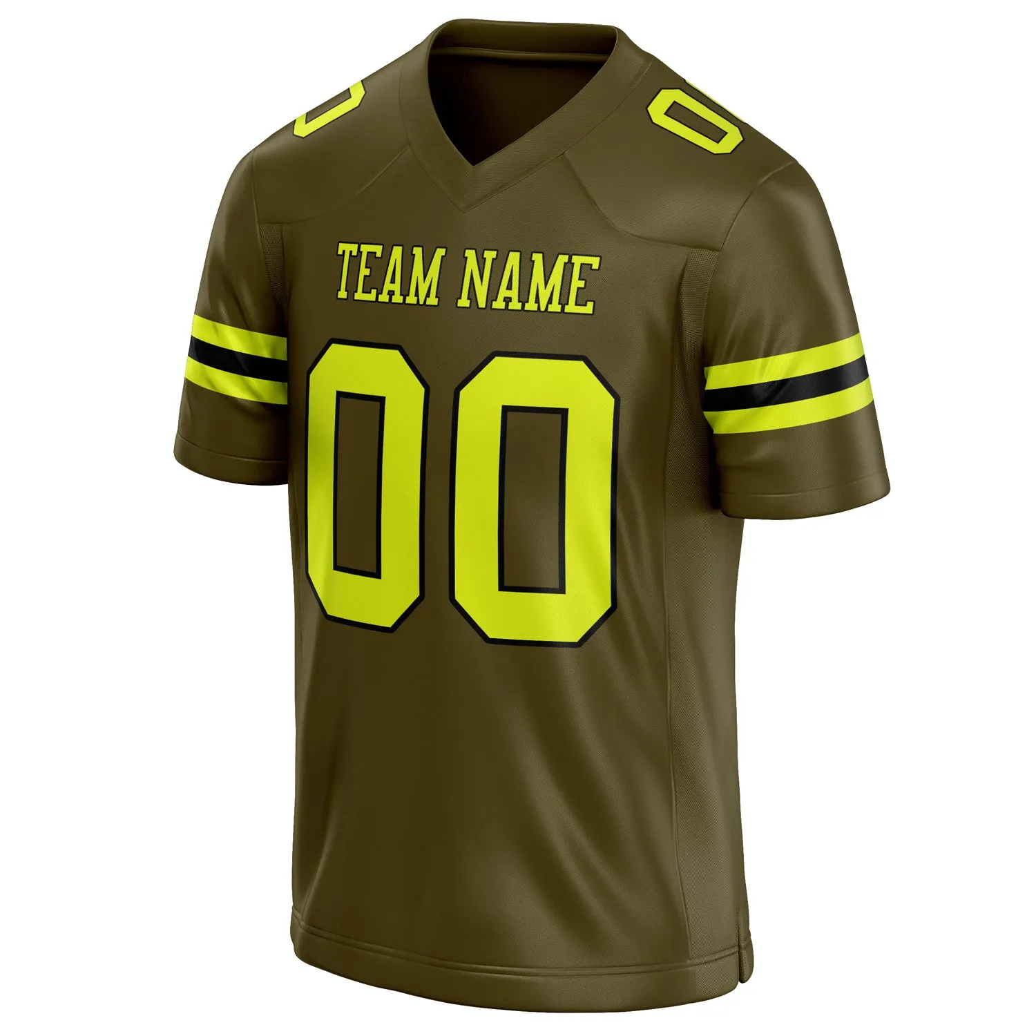 Custom Olive neon yellow Solid Colour Football Jersey sold by Tailorly product image thumbnail 3