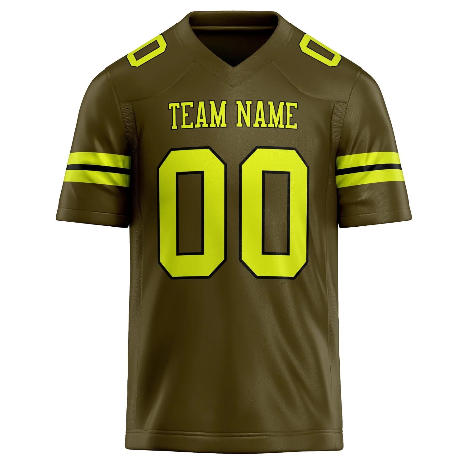 Custom Olive neon yellow Solid Colour Football Jersey sold by Tailorly product image thumbnail 2