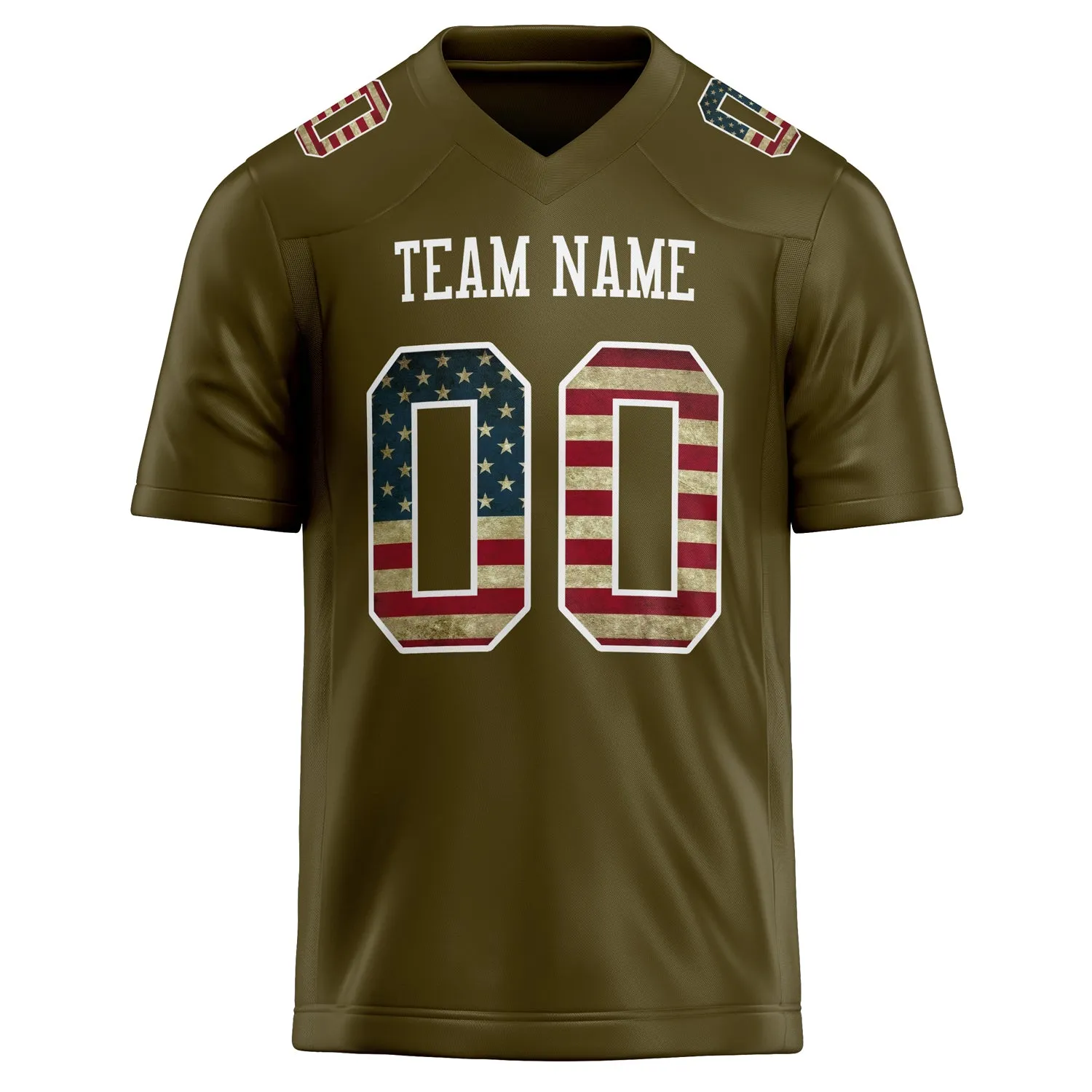 Custom Olive White Solid Colour Football Jersey sold by Tailorly product image thumbnail 2