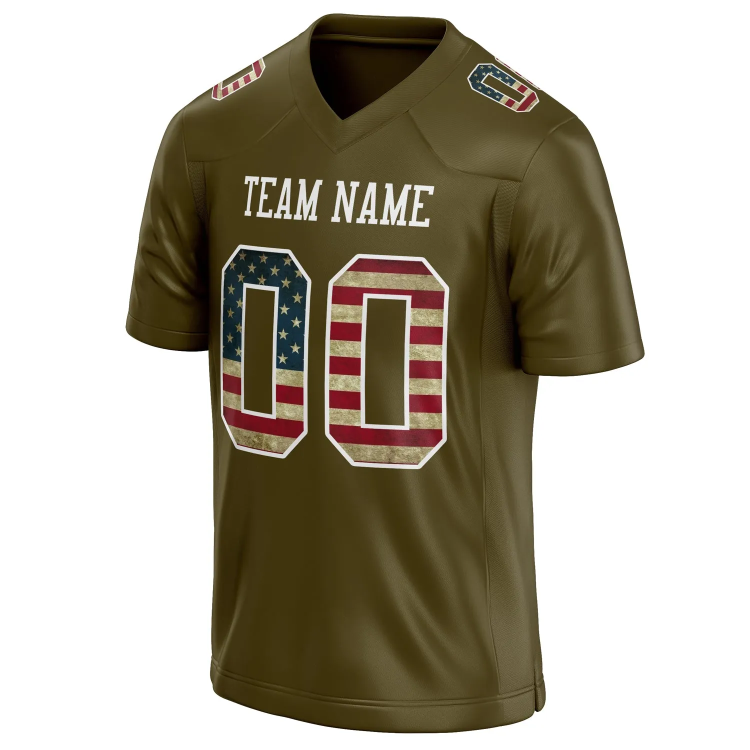 Custom Olive White Solid Colour Football Jersey sold by Tailorly product image thumbnail 3