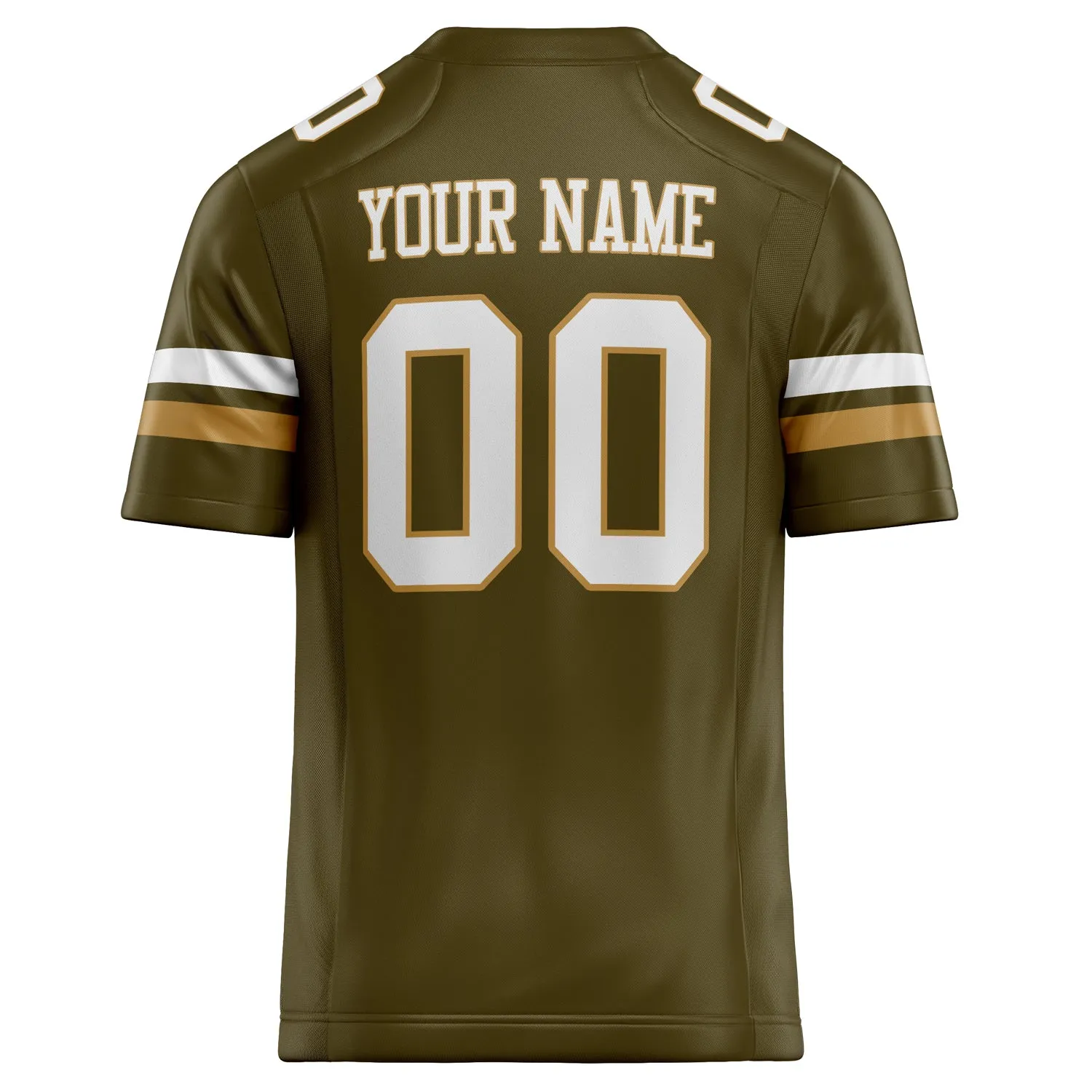 Custom Olive White Solid Colour Football Jersey sold by Tailorly product image thumbnail 4