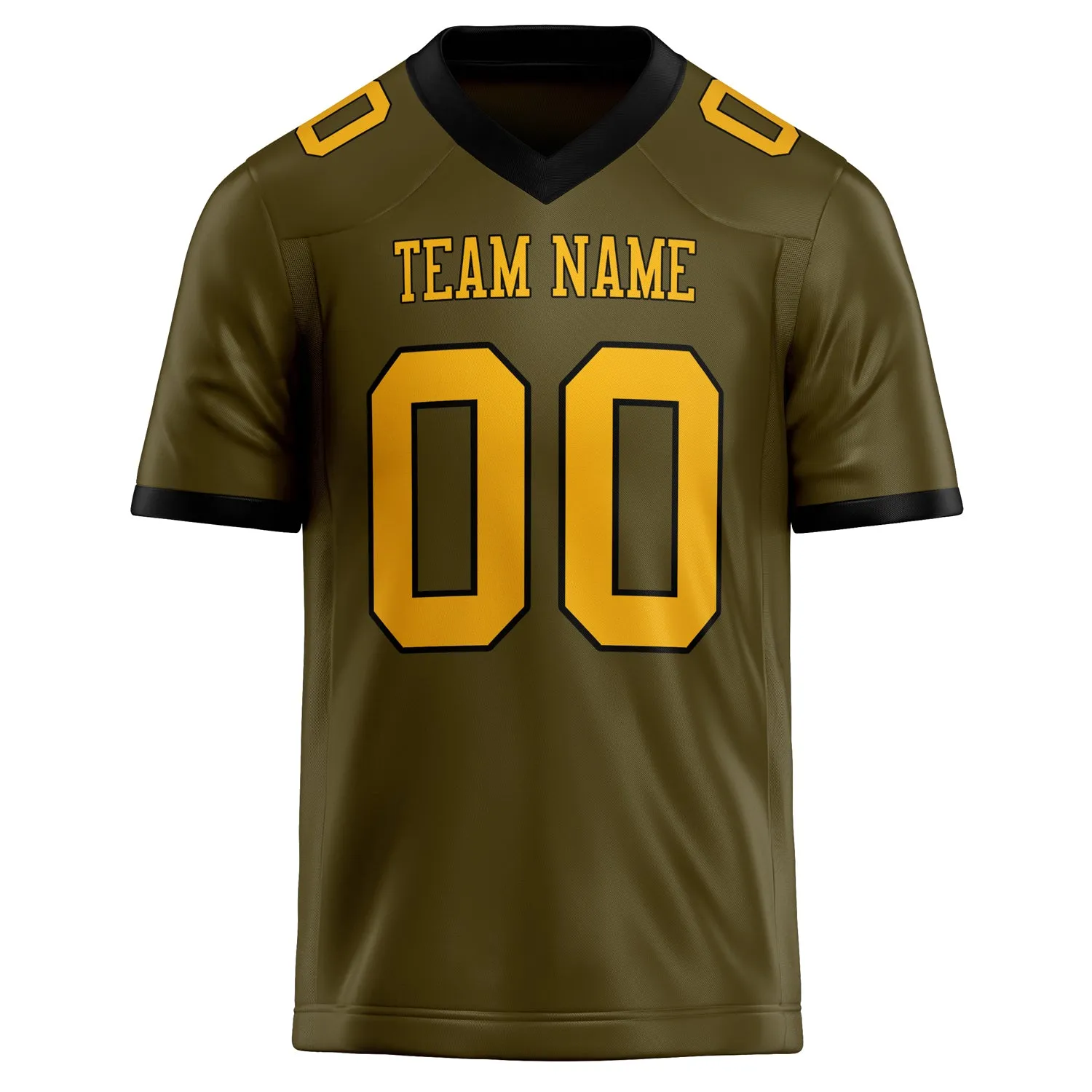 Custom Olive gold Solid Colour Football Jersey sold by Tailorly product image thumbnail 2