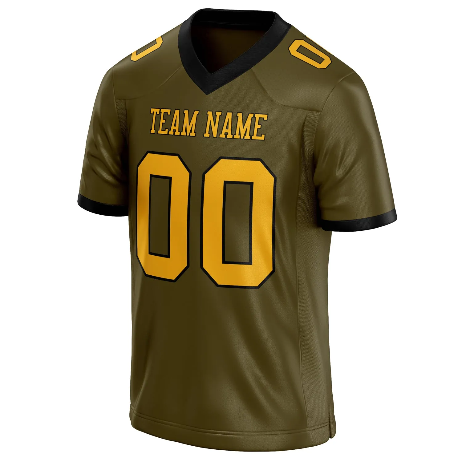 Custom Olive gold Solid Colour Football Jersey sold by Tailorly product image thumbnail 3