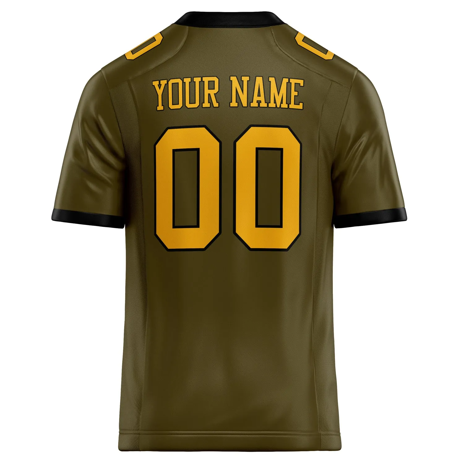Custom Olive gold Solid Colour Football Jersey sold by Tailorly product image thumbnail 4