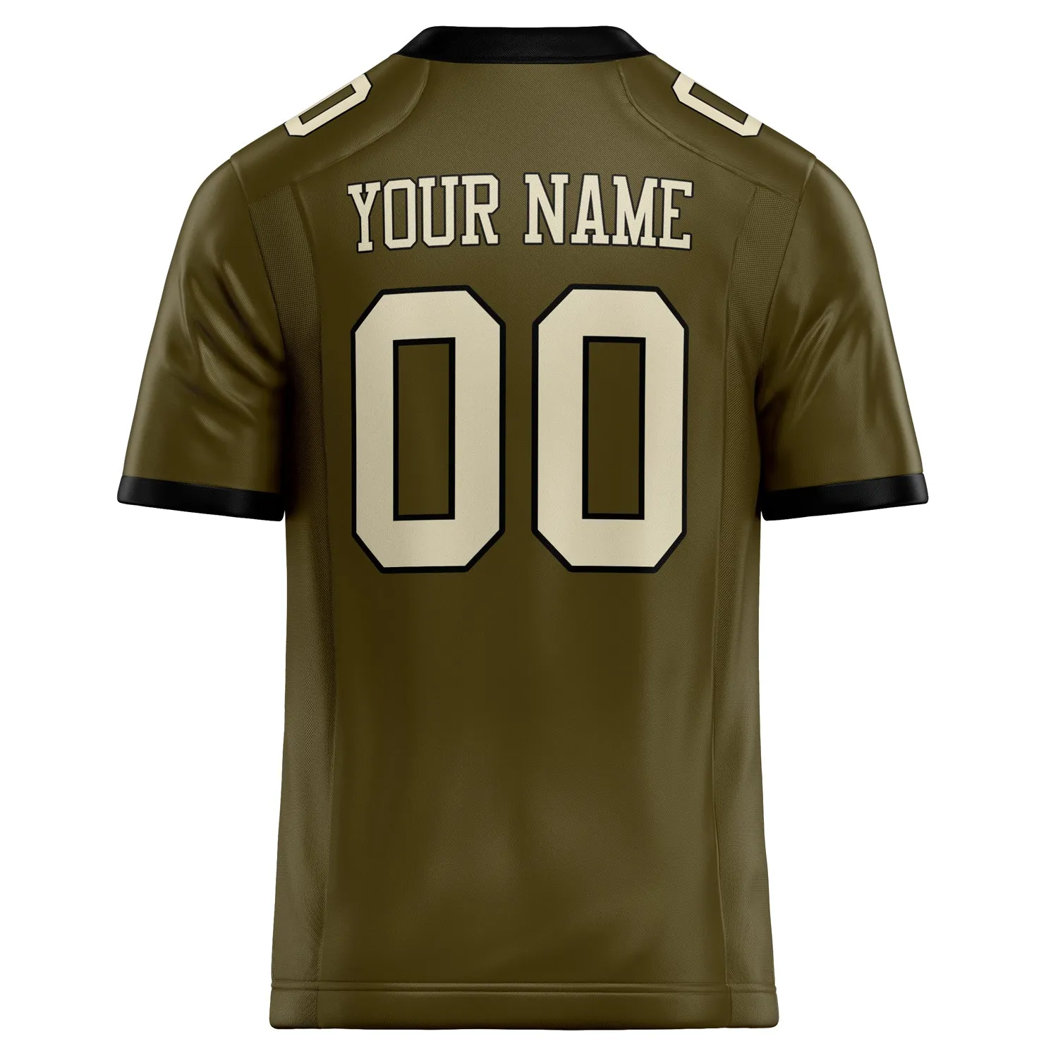 Custom Olive cream Solid Colour Football Jersey sold by Tailorly product image thumbnail 4