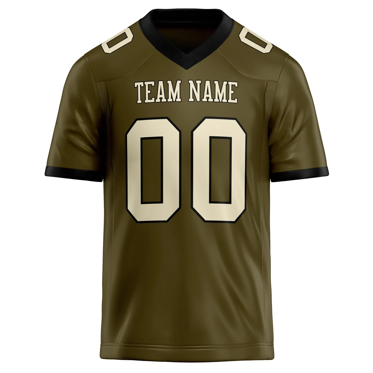 Custom Olive cream Solid Colour Football Jersey sold by Tailorly product image thumbnail 2
