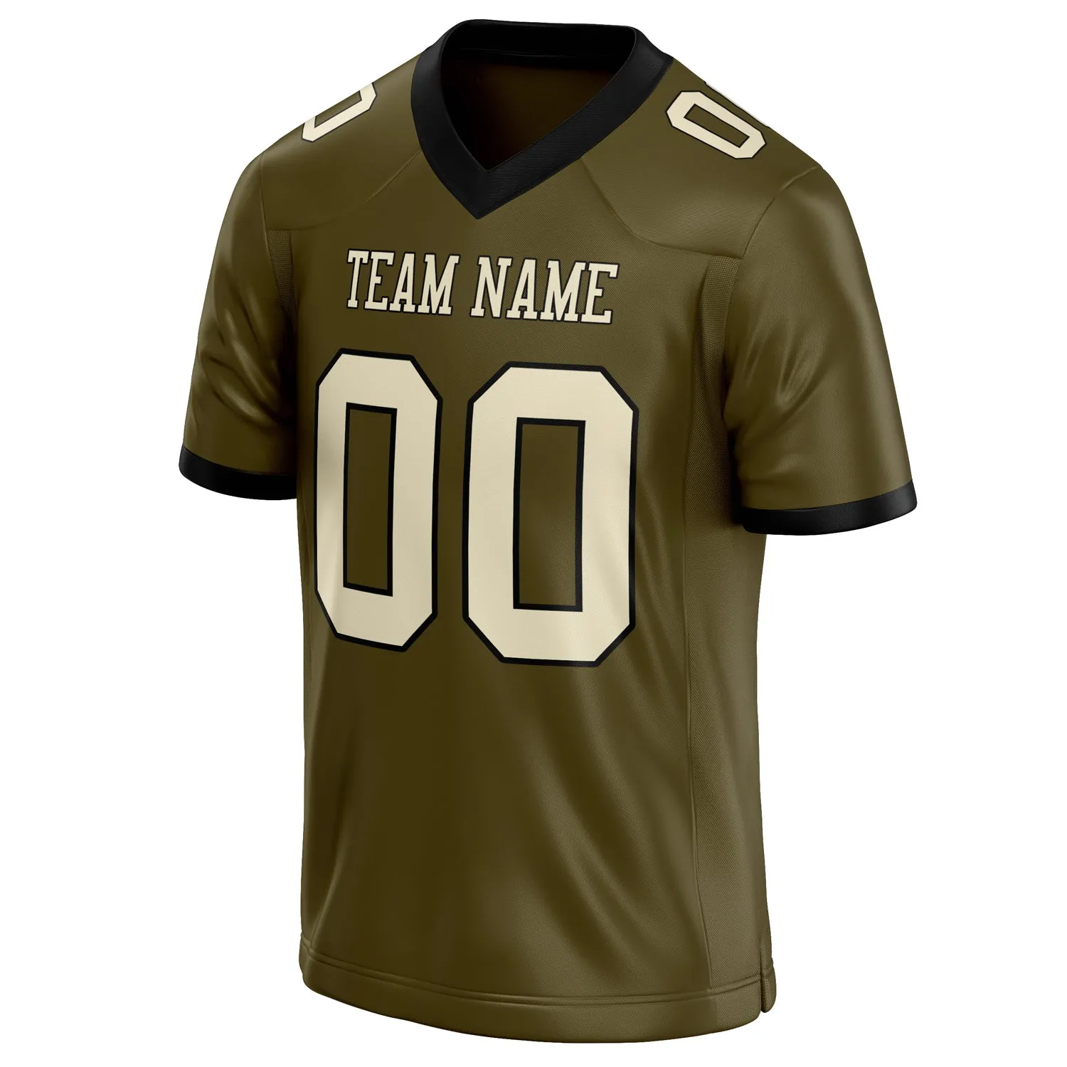 Custom Olive cream Solid Colour Football Jersey sold by Tailorly product image thumbnail 3