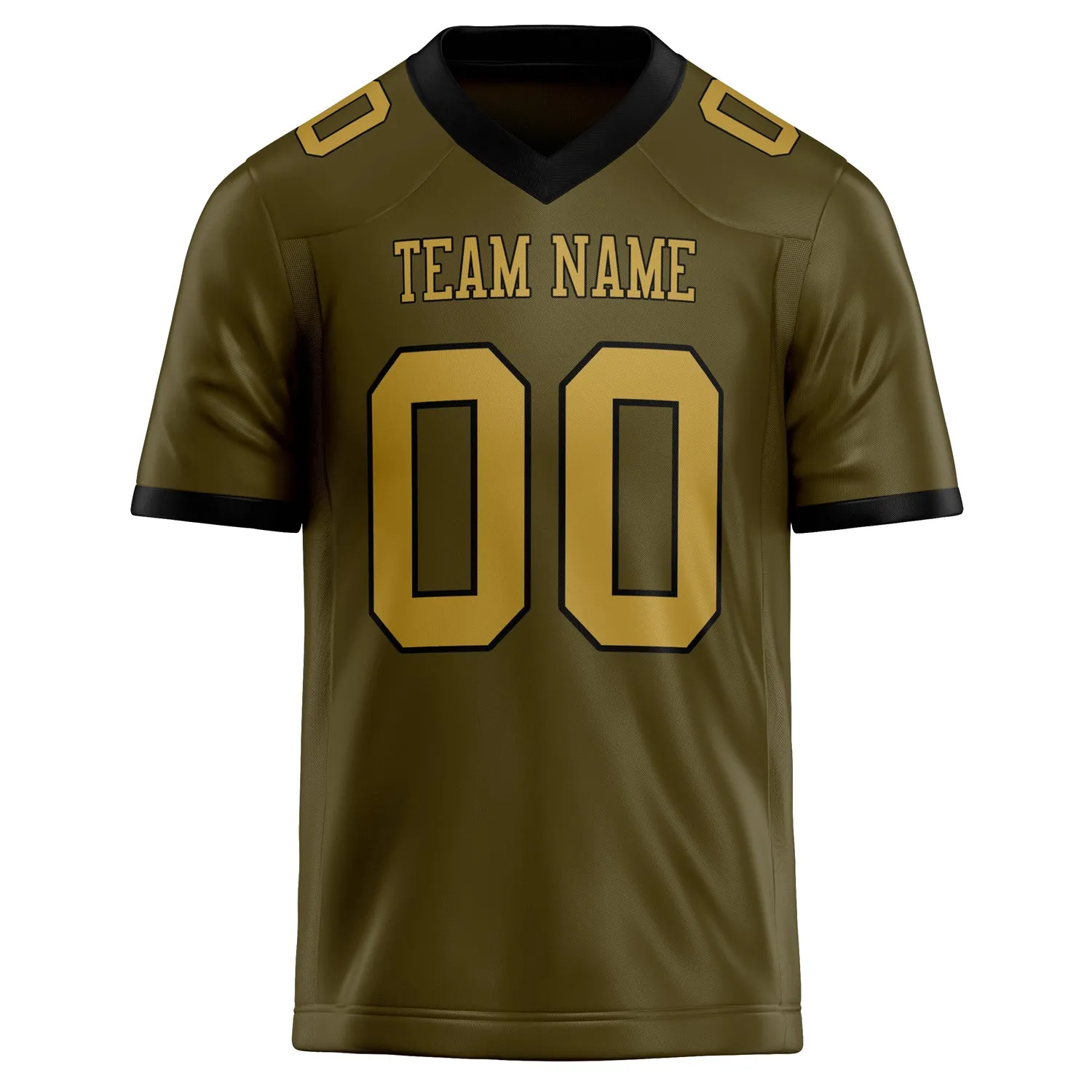 Custom Olive old gold Solid Colour Football Jersey sold by Tailorly product image thumbnail 2