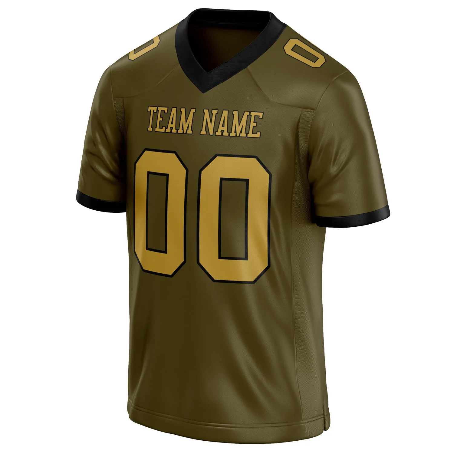 Custom Olive old gold Solid Colour Football Jersey sold by Tailorly product image thumbnail 3