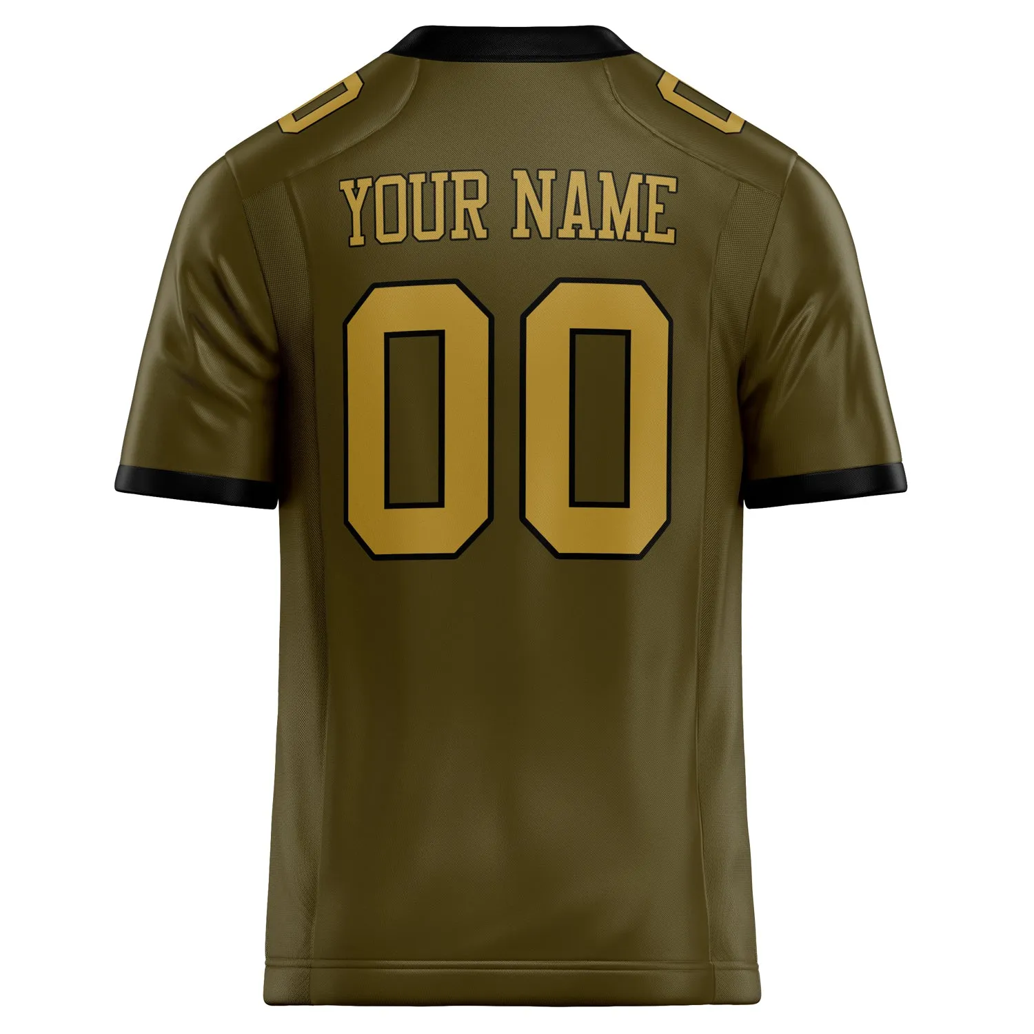 Custom Olive old gold Solid Colour Football Jersey sold by Tailorly product image thumbnail 4