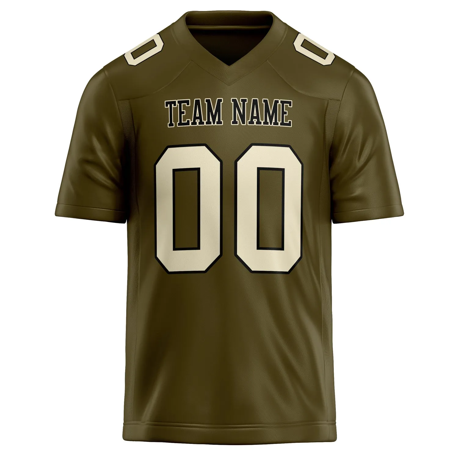Custom Olive cream Solid Colour Football Jersey sold by Tailorly product image thumbnail 2