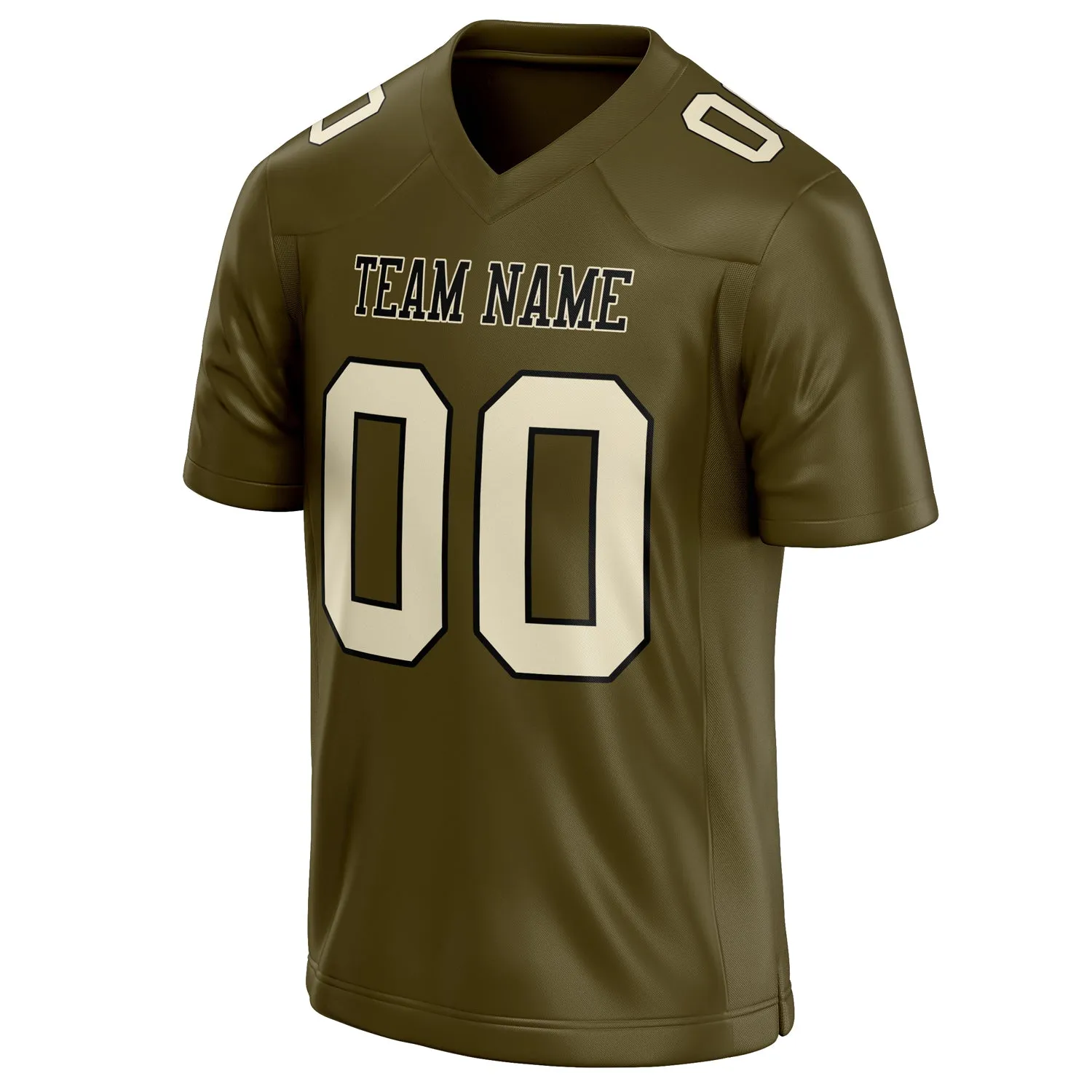 Custom Olive cream Solid Colour Football Jersey sold by Tailorly product image thumbnail 3
