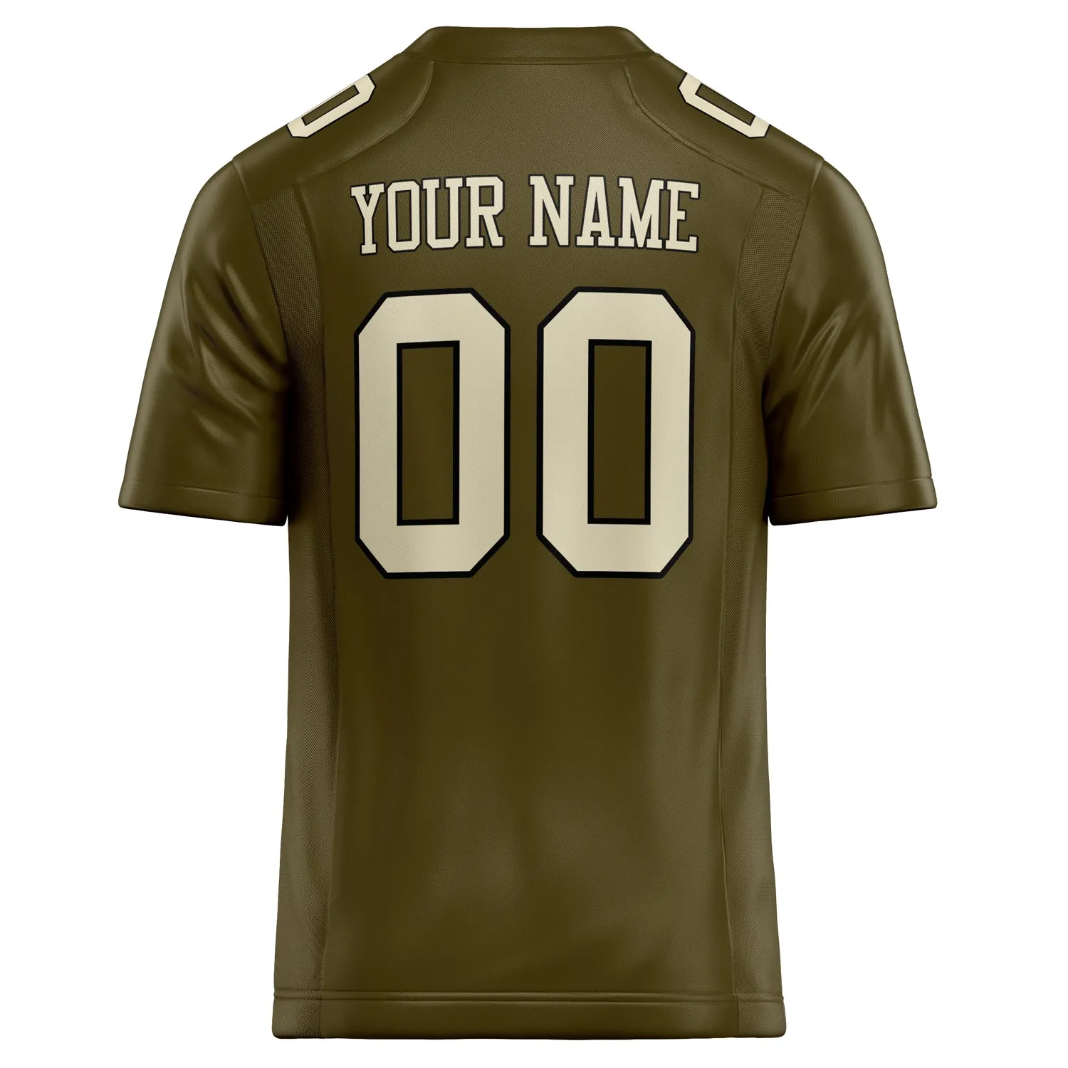 Custom Olive cream Solid Colour Football Jersey sold by Tailorly product image thumbnail 4