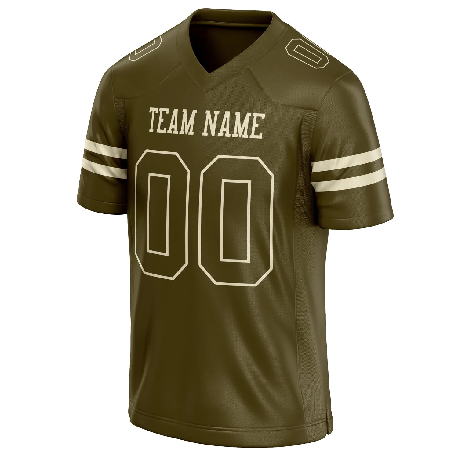 Custom Olive cream Solid Colour Football Jersey sold by Tailorly product image thumbnail 3