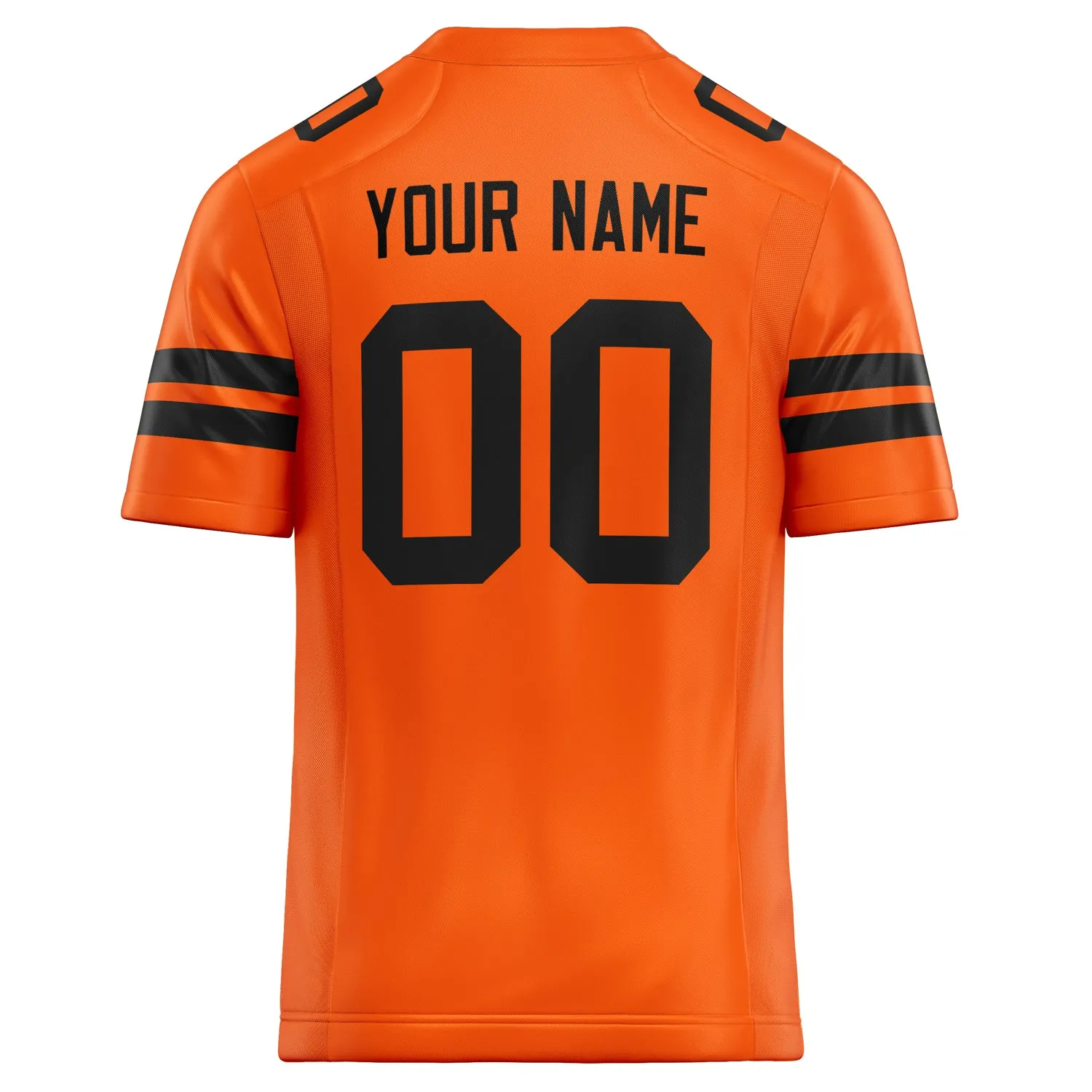 Custom Orange Black Solid Colour Football Jersey sold by Tailorly product image thumbnail 4