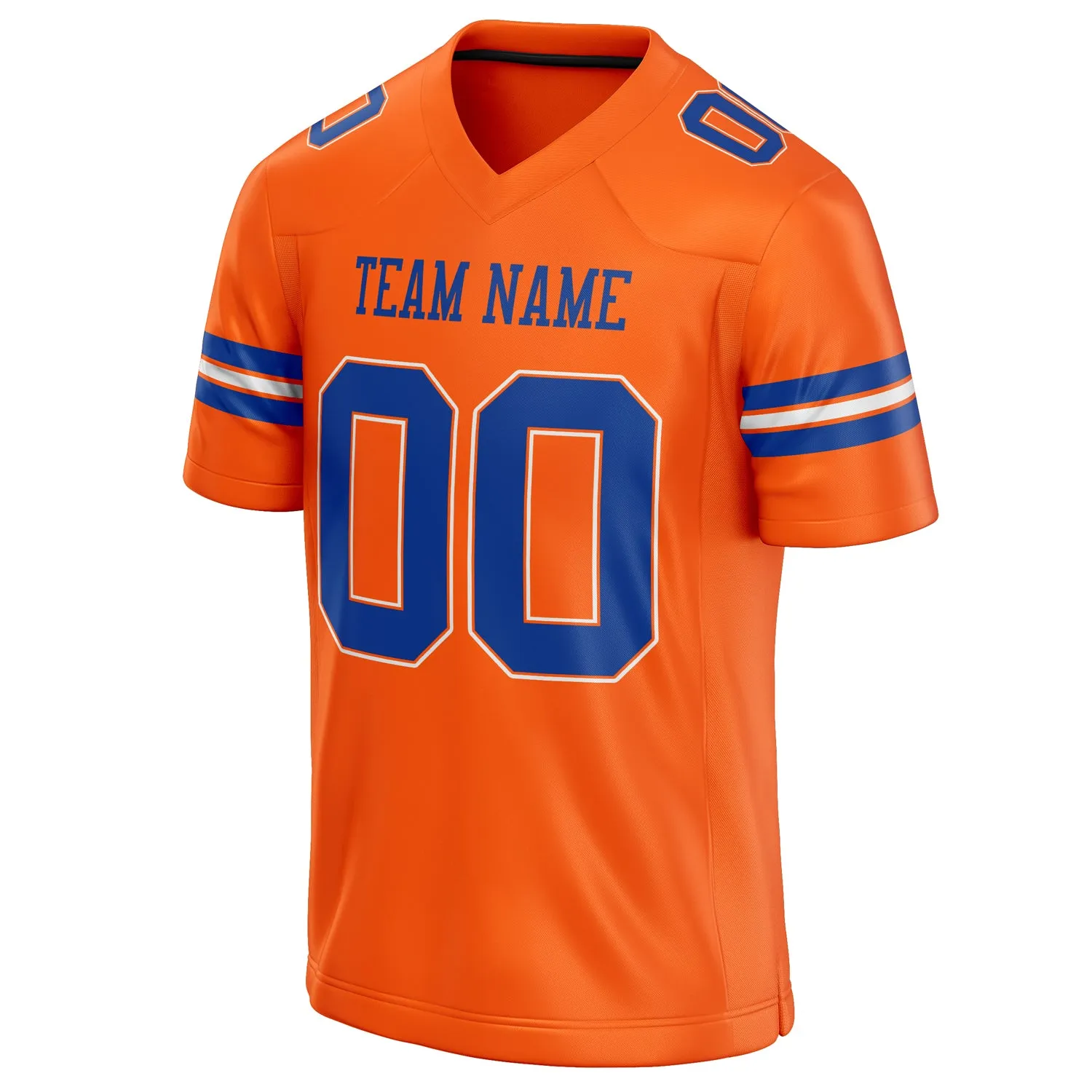 Custom Orange royal Solid Colour Football Jersey sold by Tailorly product image thumbnail 3