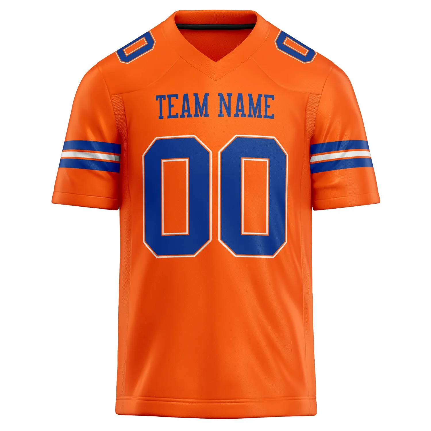 Custom Orange royal Solid Colour Football Jersey sold by Tailorly product image thumbnail 2
