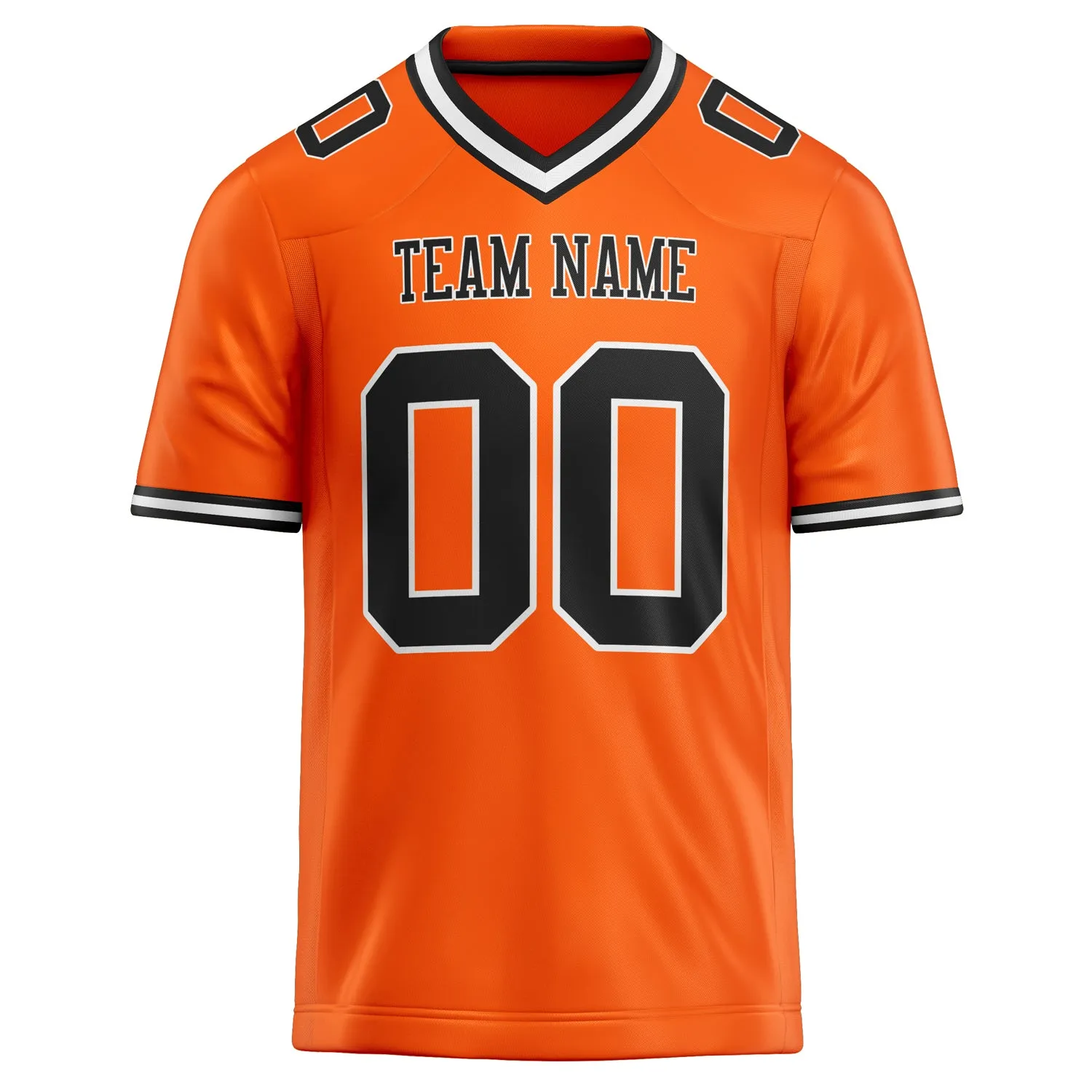 Custom Orange Black Solid Colour Football Jersey sold by Tailorly product image thumbnail 2