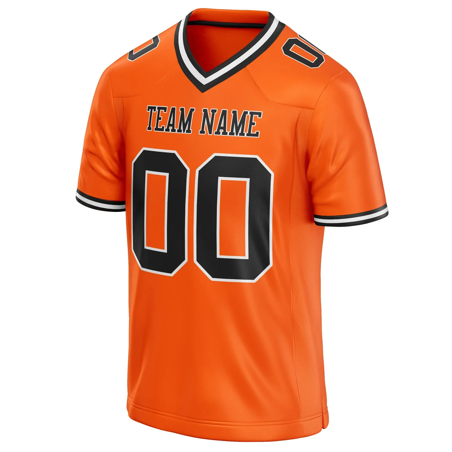 Custom Orange Black Solid Colour Football Jersey sold by Tailorly product image thumbnail 3