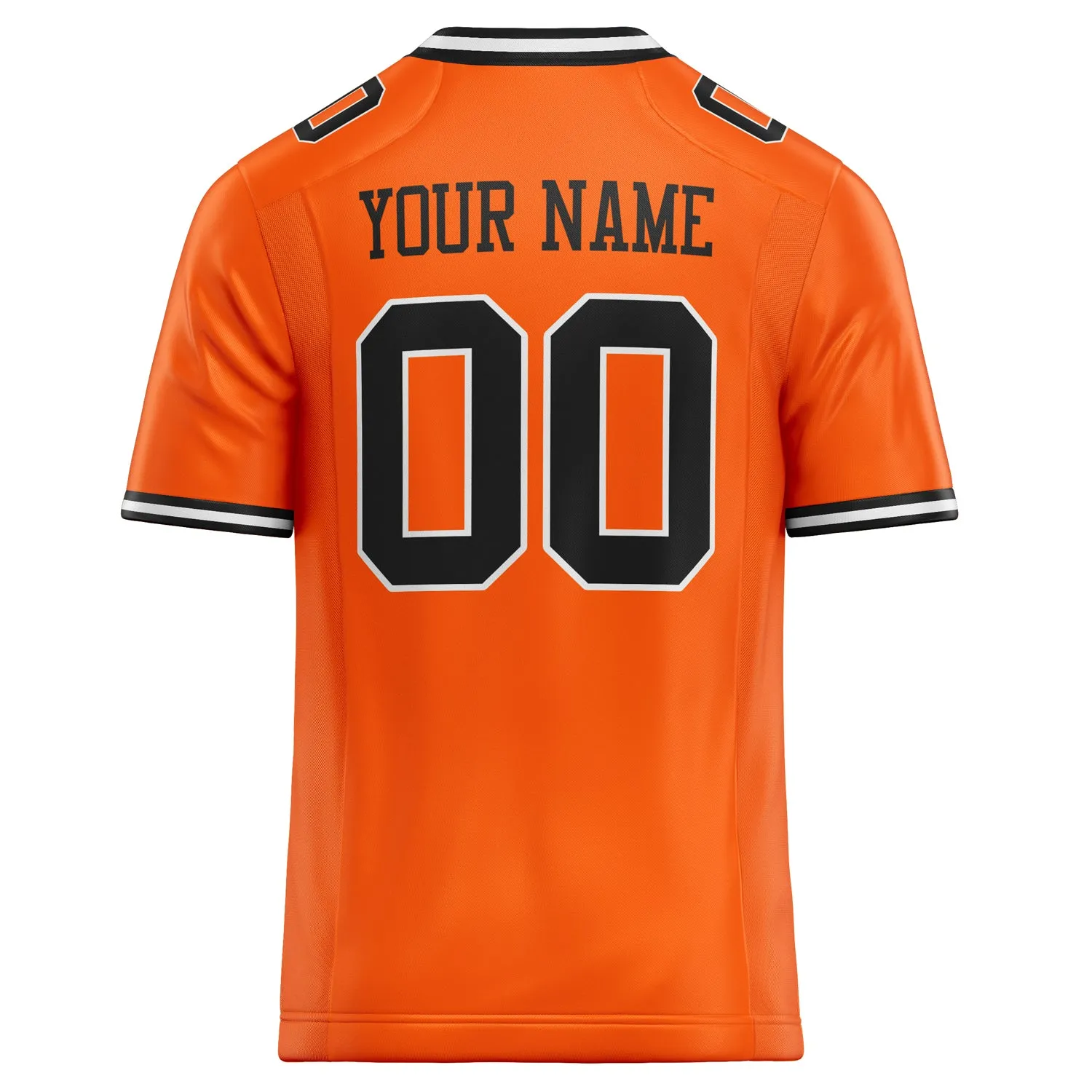 Custom Orange Black Solid Colour Football Jersey sold by Tailorly product image thumbnail 4
