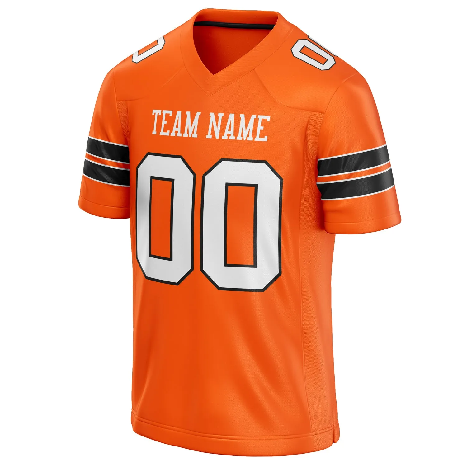 Custom Orange White Solid Colour Football Jersey sold by Tailorly product image thumbnail 3