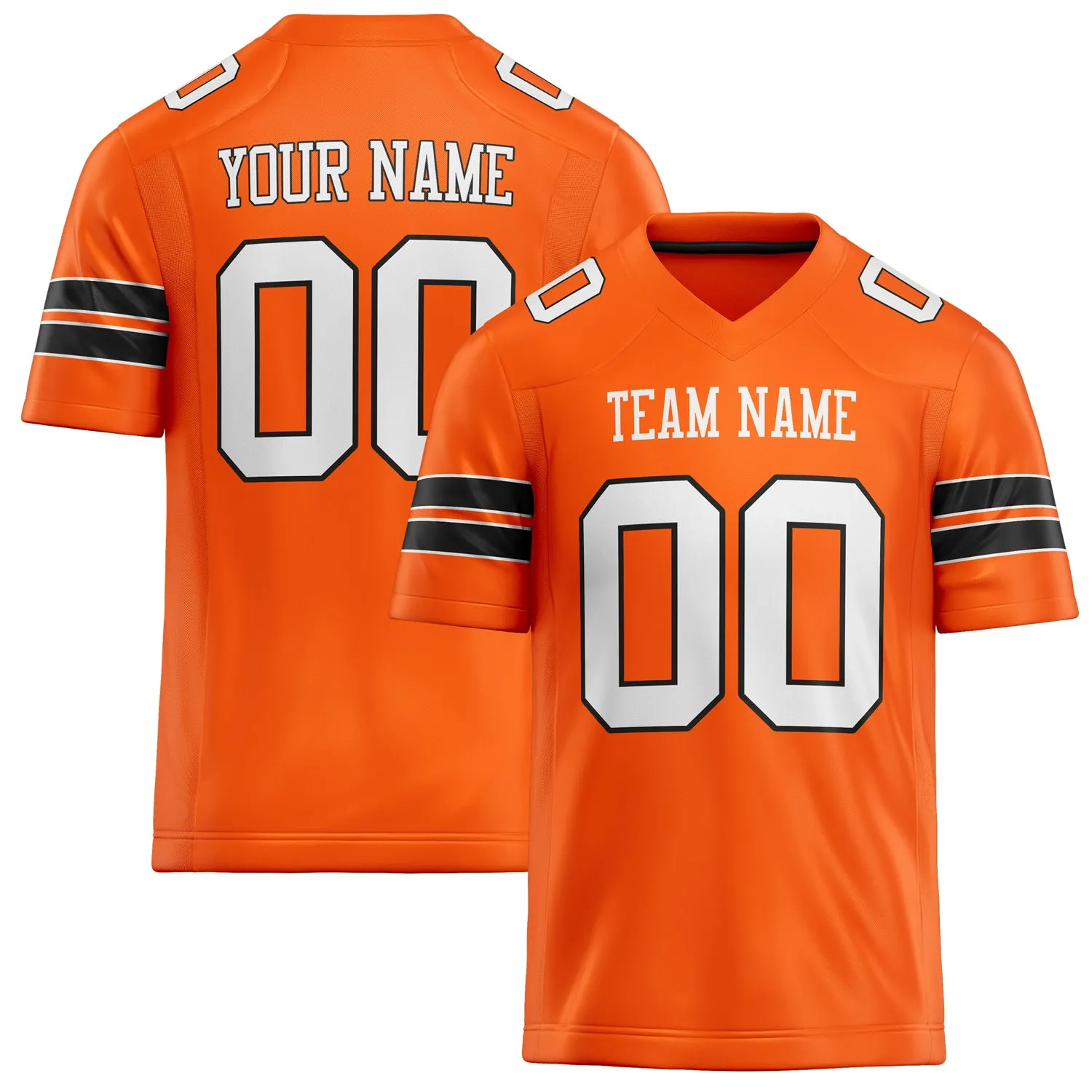 Custom Orange White Solid Colour Football Jersey sold by Tailorly