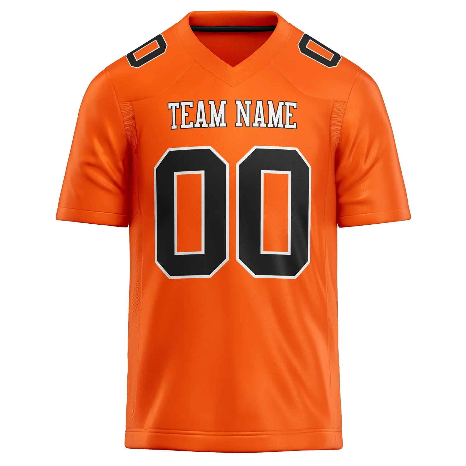 Custom Orange Black Solid Colour Football Jersey sold by Tailorly product image thumbnail 2