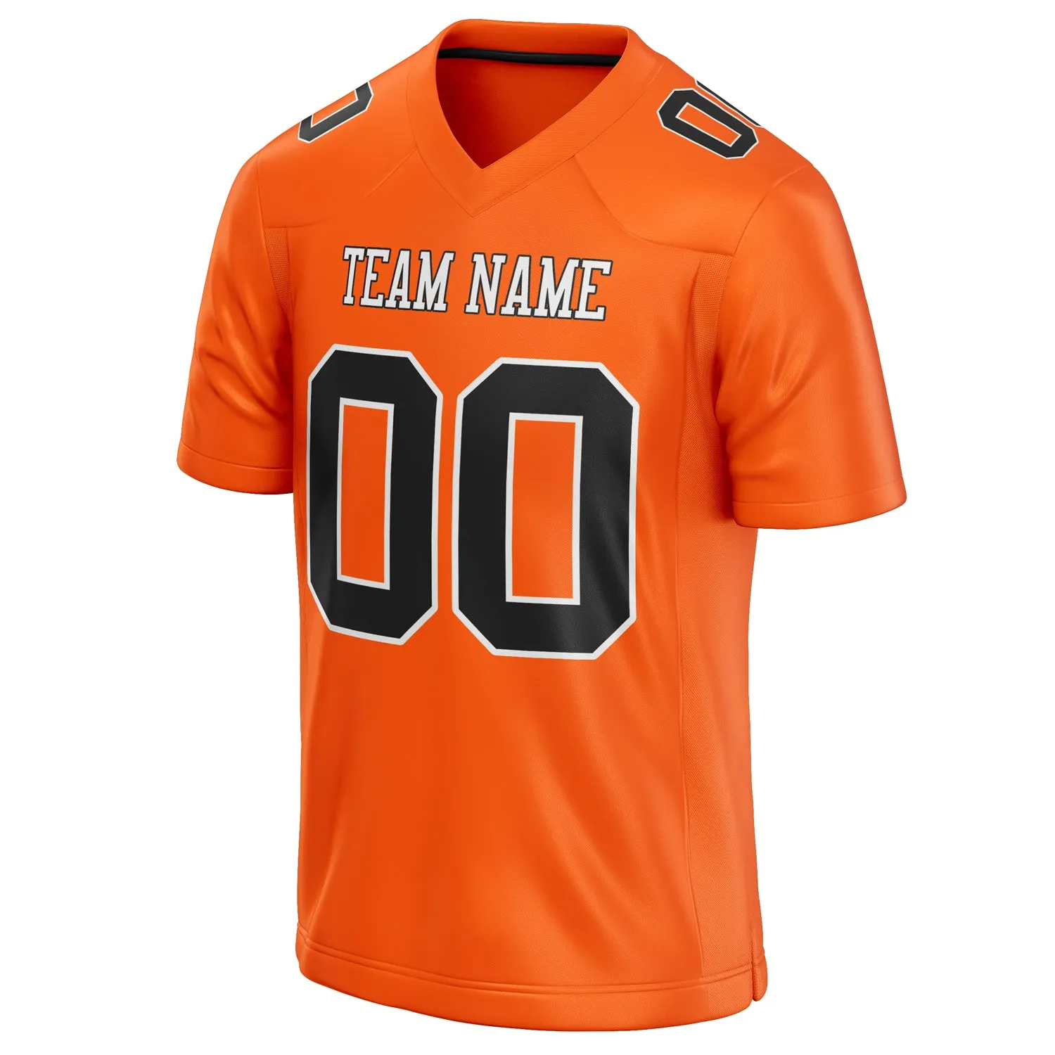 Custom Orange Black Solid Colour Football Jersey sold by Tailorly product image thumbnail 3