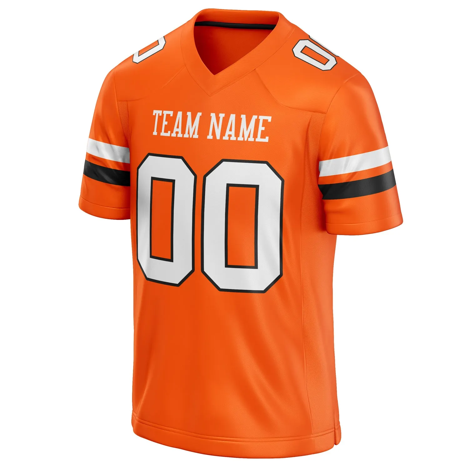 Custom Orange White Solid Colour Football Jersey sold by Tailorly product image thumbnail 3
